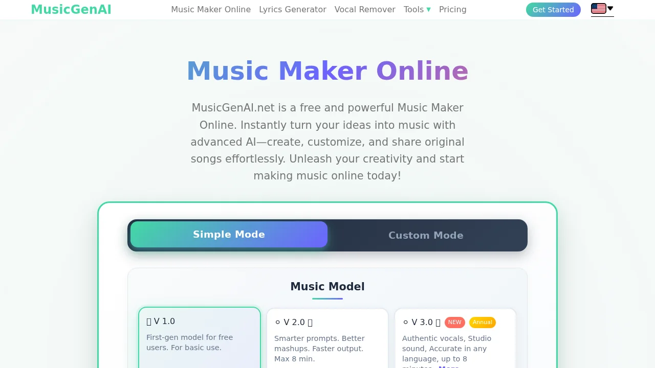 MusicGenAI screenshot 1