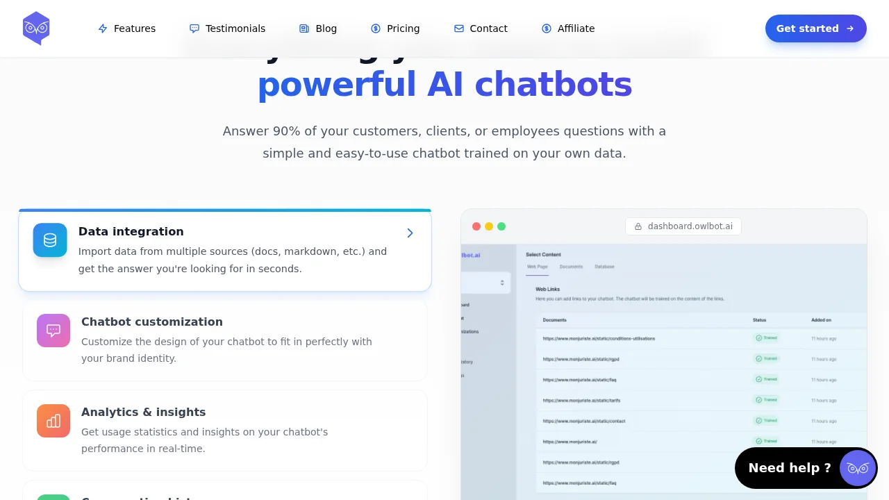 Owlbot screenshot 1
