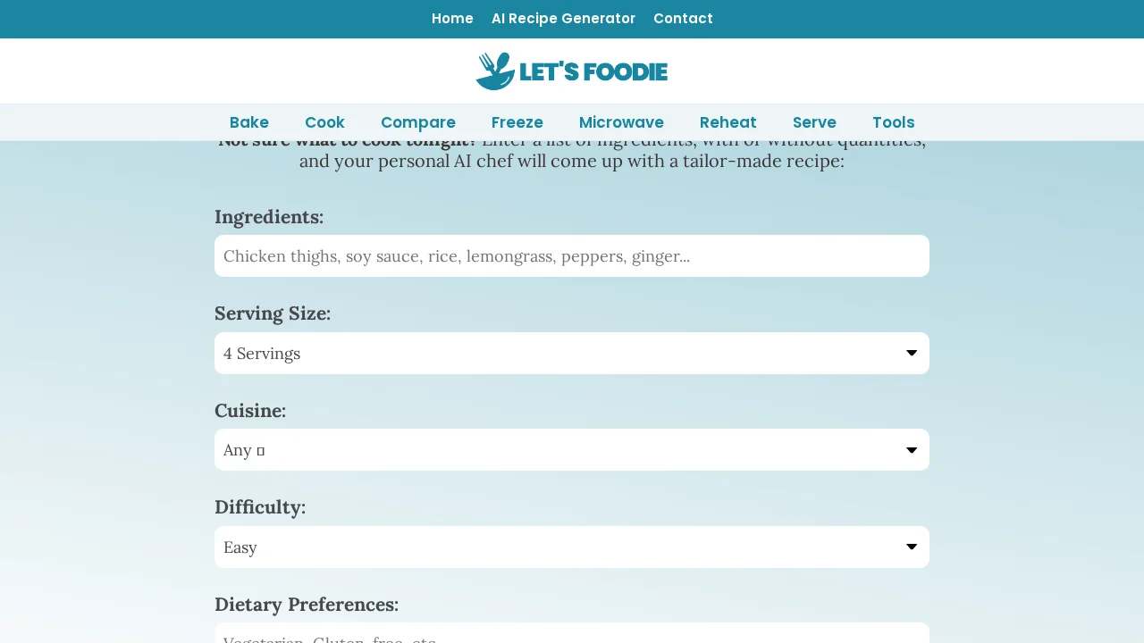 Recipes By AI screenshot 1