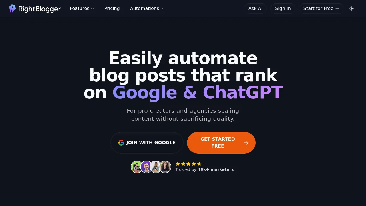 RightBlogger screenshot 1