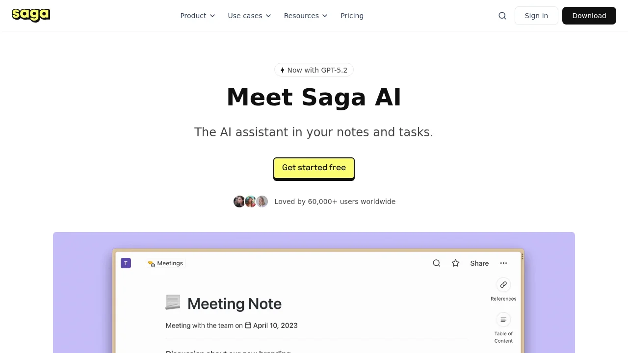 Saga screenshot 1