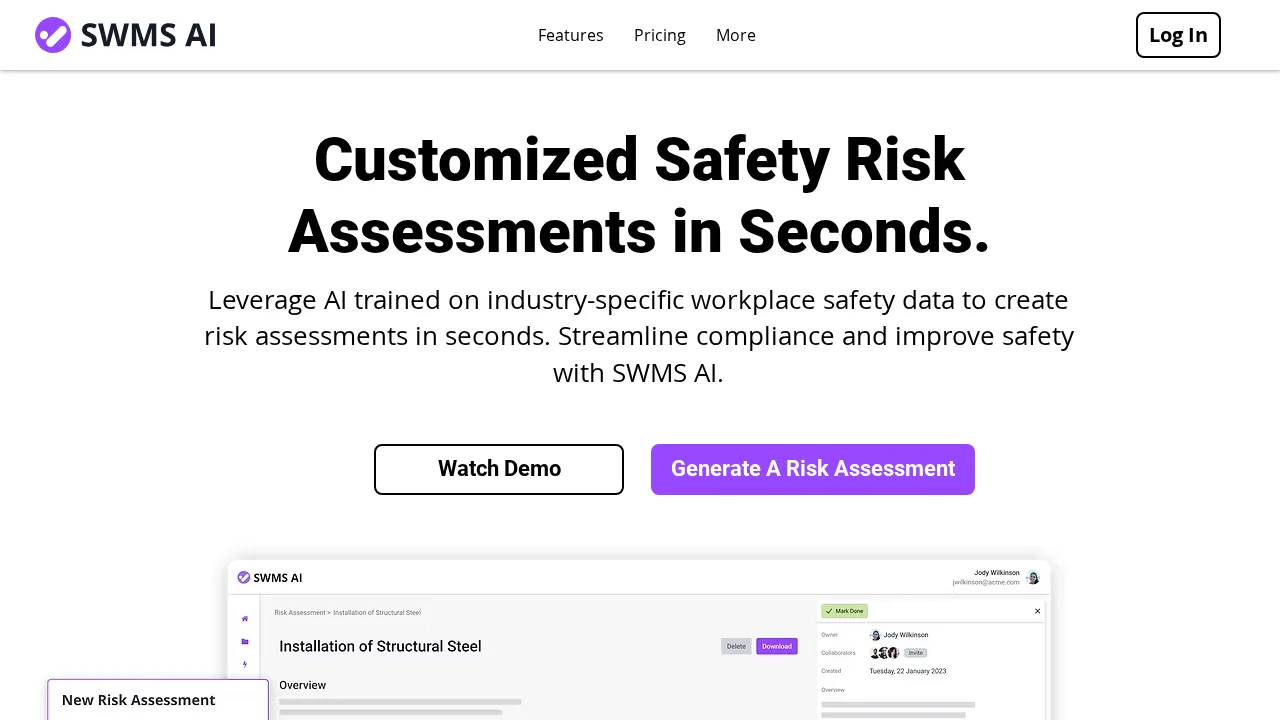 SWMS screenshot 1