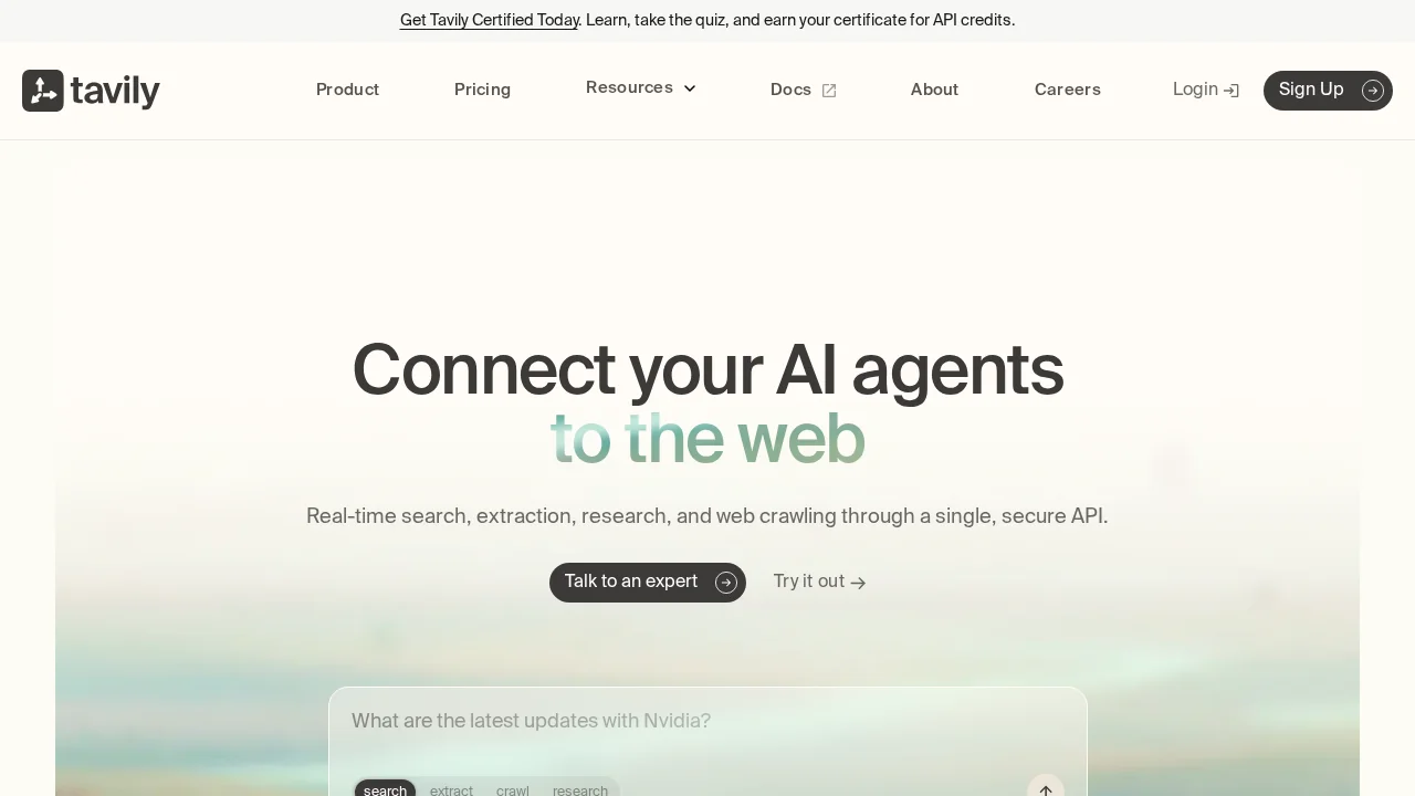 Tavily screenshot 1