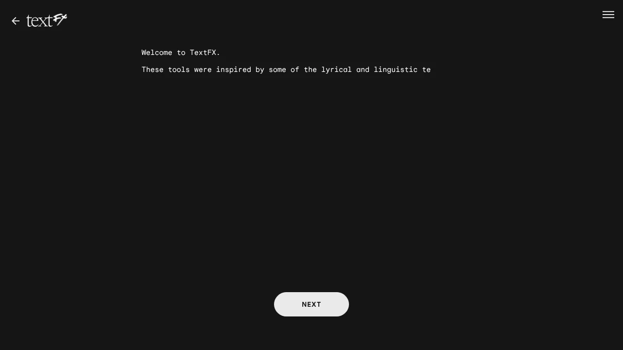TextFX screenshot 1
