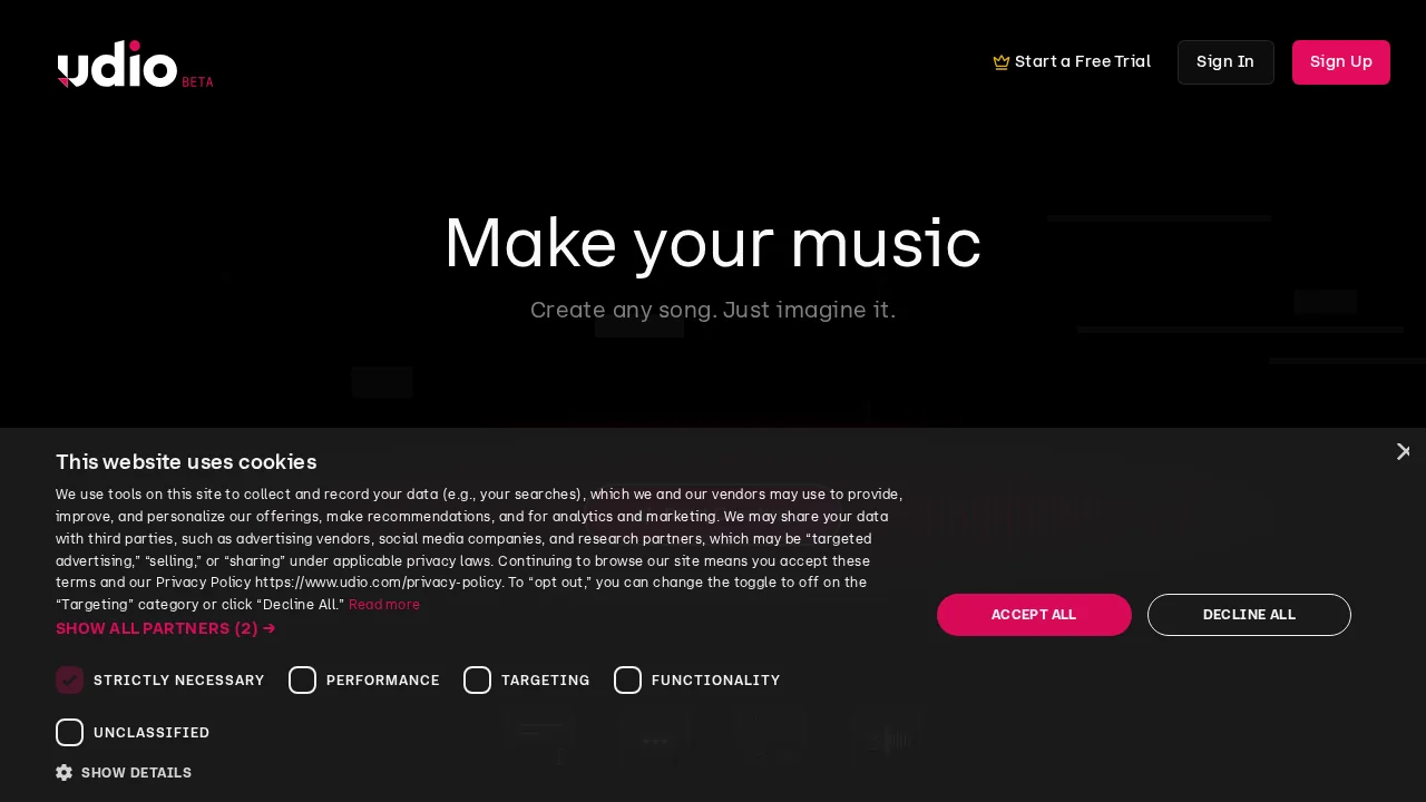 Udio screenshot 1