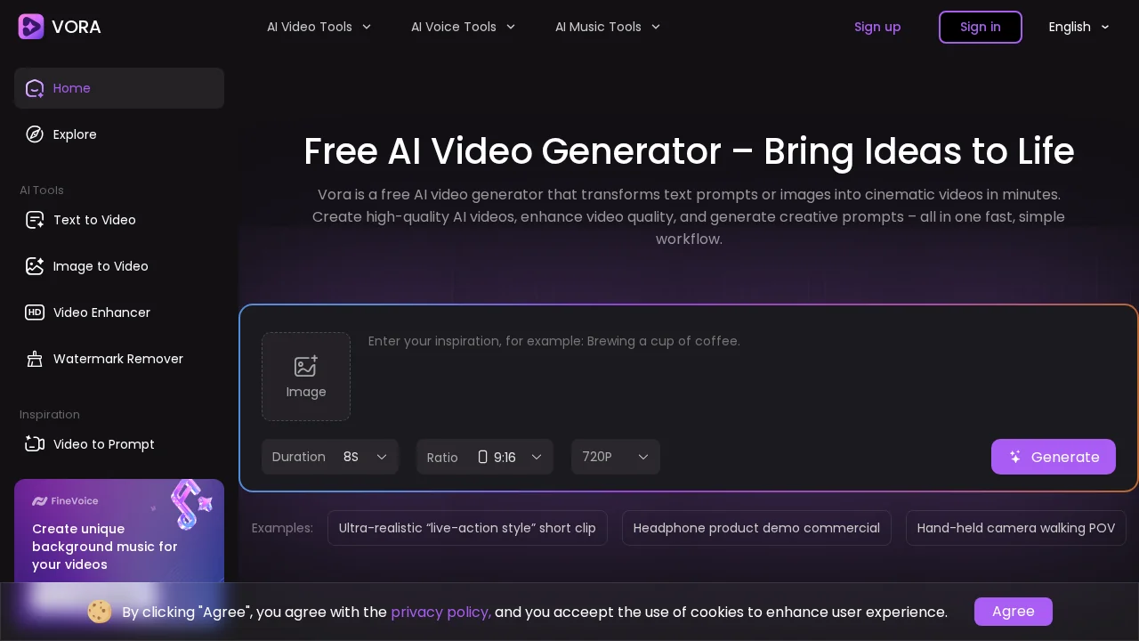 Vora screenshot 1
