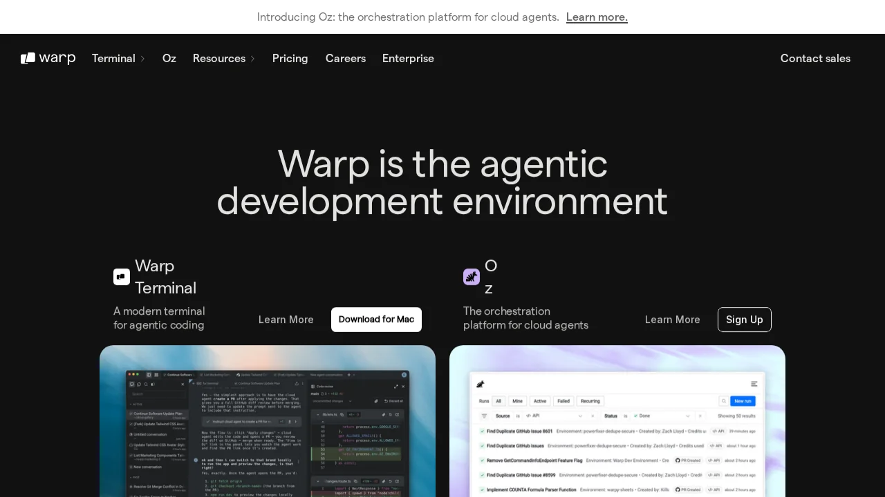 Warp screenshot 1
