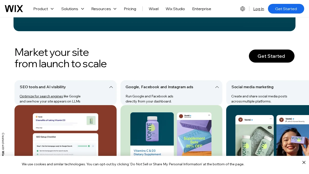 Wix screenshot 1