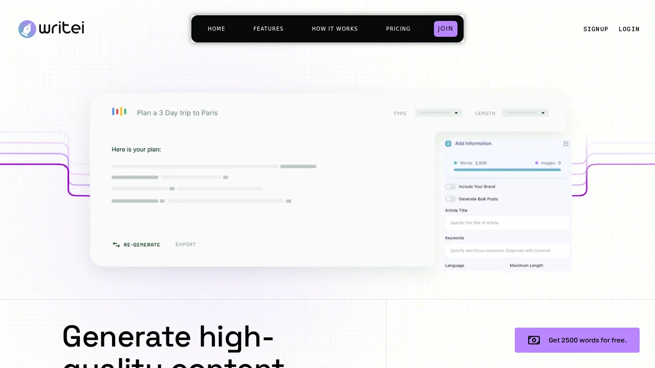 Writei screenshot 1