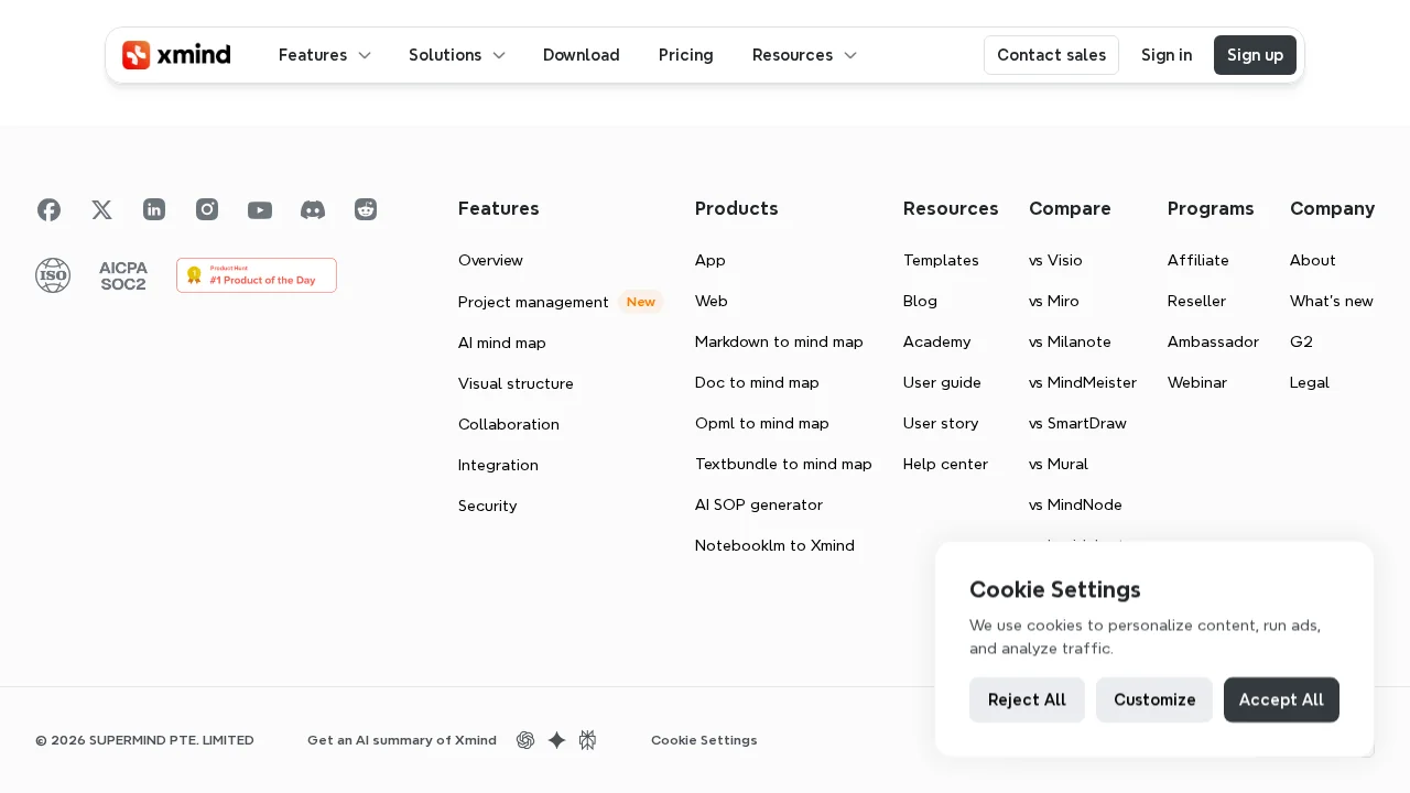 Xmind screenshot 1